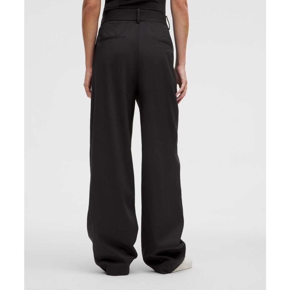 Lululemon Pleat Front High Rise Trouser Pants Black Regular 32" NWT 4 - Picture 5 of 5